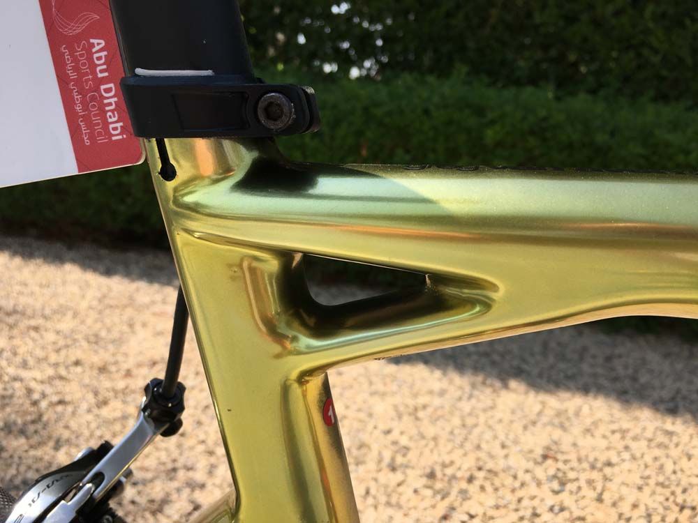 The unique BMC seatpost design