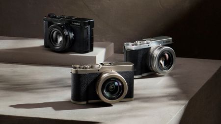 Panasonic Lumix L10 cameras in gold, silver and black