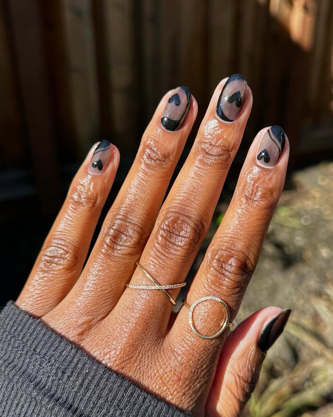 black jelly nails