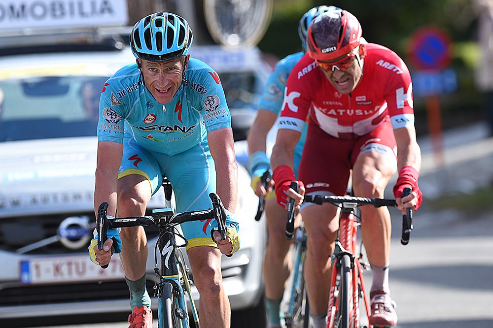 Lieuwe Westra (Astana) was no match for Alexander Kristoff (Katusha)