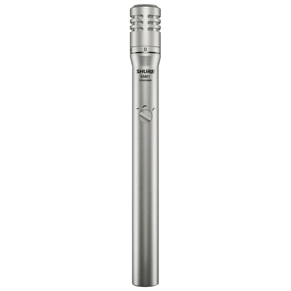 A Shure SM81 condenser microphone
