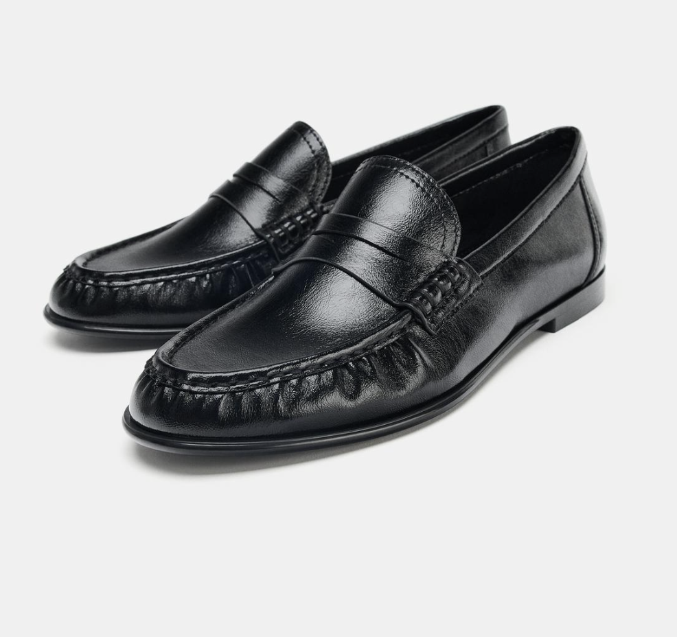 ZARA, Soft Gathered Loafers