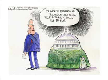 Political Cartoon U.S. Trump Mitch McConnell
