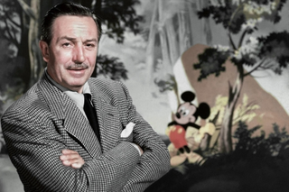 Walt Disney with Mickey Mouse