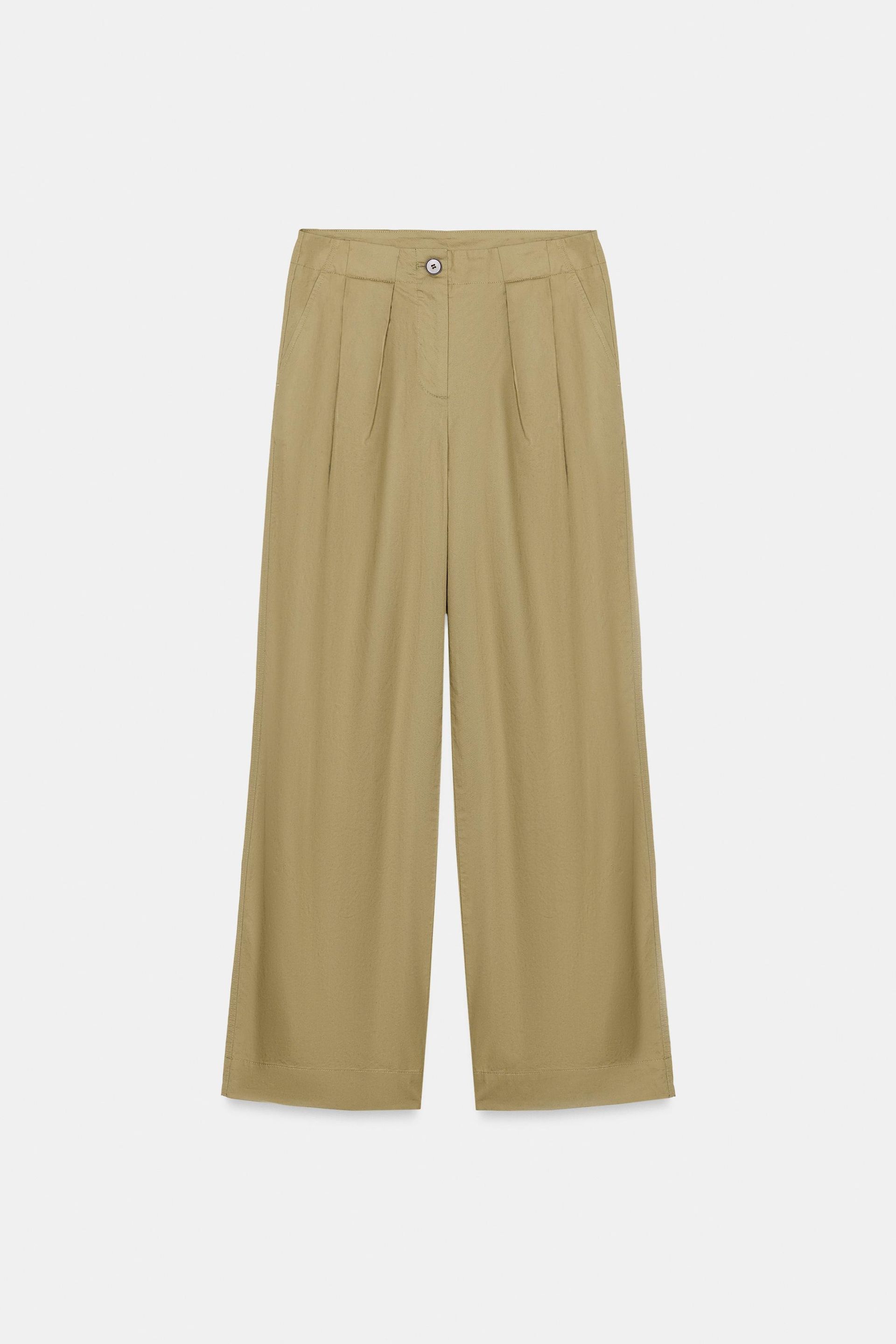 Pleated Barrel Pants