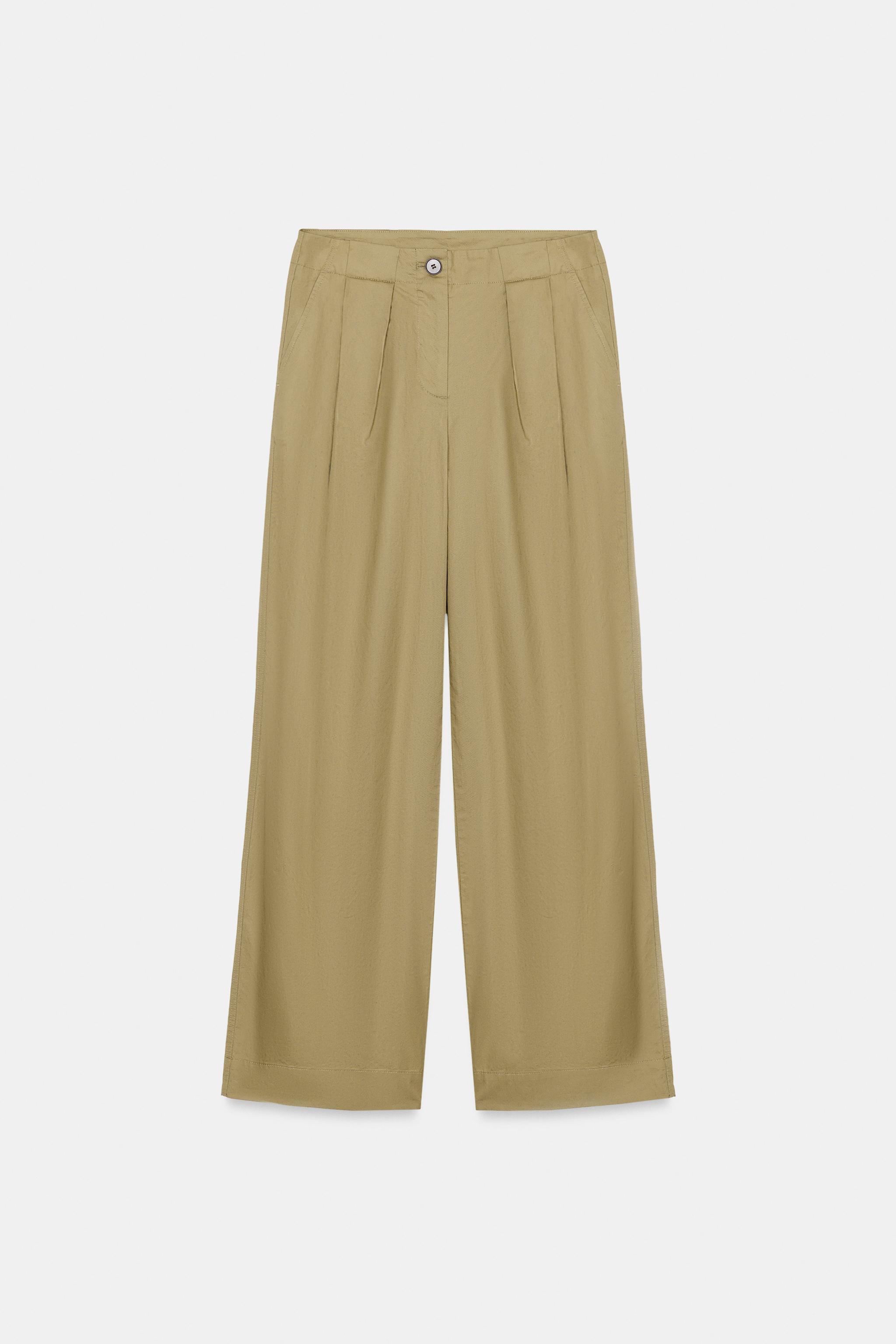 Pleated Barrel Pants