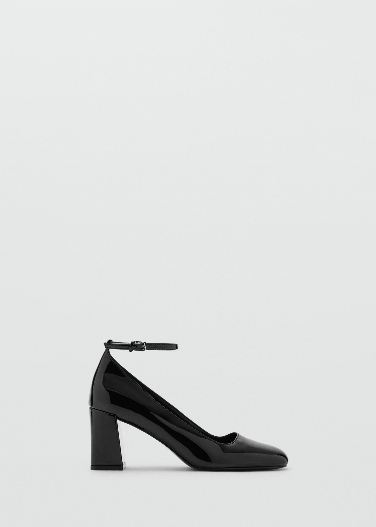 Patent Leather High-Heeled Shoes With Ankle Straps - Women | Mango United Kingdom