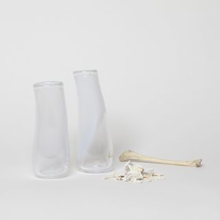 Slaughter waste animal bones opaline vase by Ella Einhell