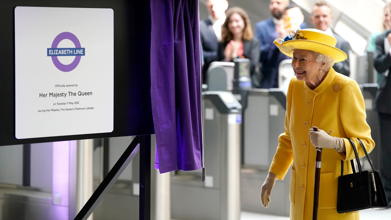 Queen Elizabeth officially opens the Elizabeth Line.