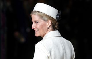 Duchess sophie in white hat