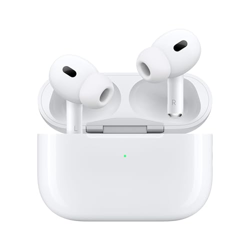 Apple Airpods Pro 2 Wireless Earbuds, Bluetooth Headphones, Active Noise Cancellation, Hearing Aid Feature, Transparency, Personalised Spatial Audio, High Fidelity Sound, H2 Chip, Usb C Charging