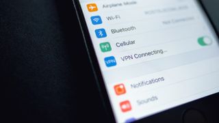 Connecting to a VPN in iOS settings