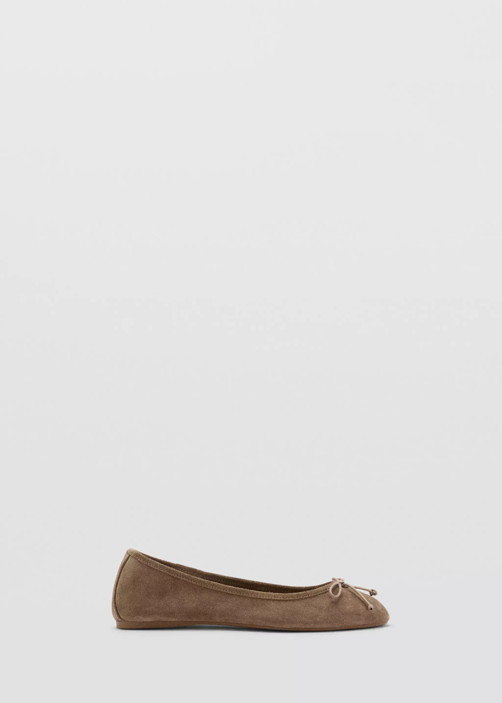 Leather Ballet Flats With Bow - Women | Mango United Kingdom