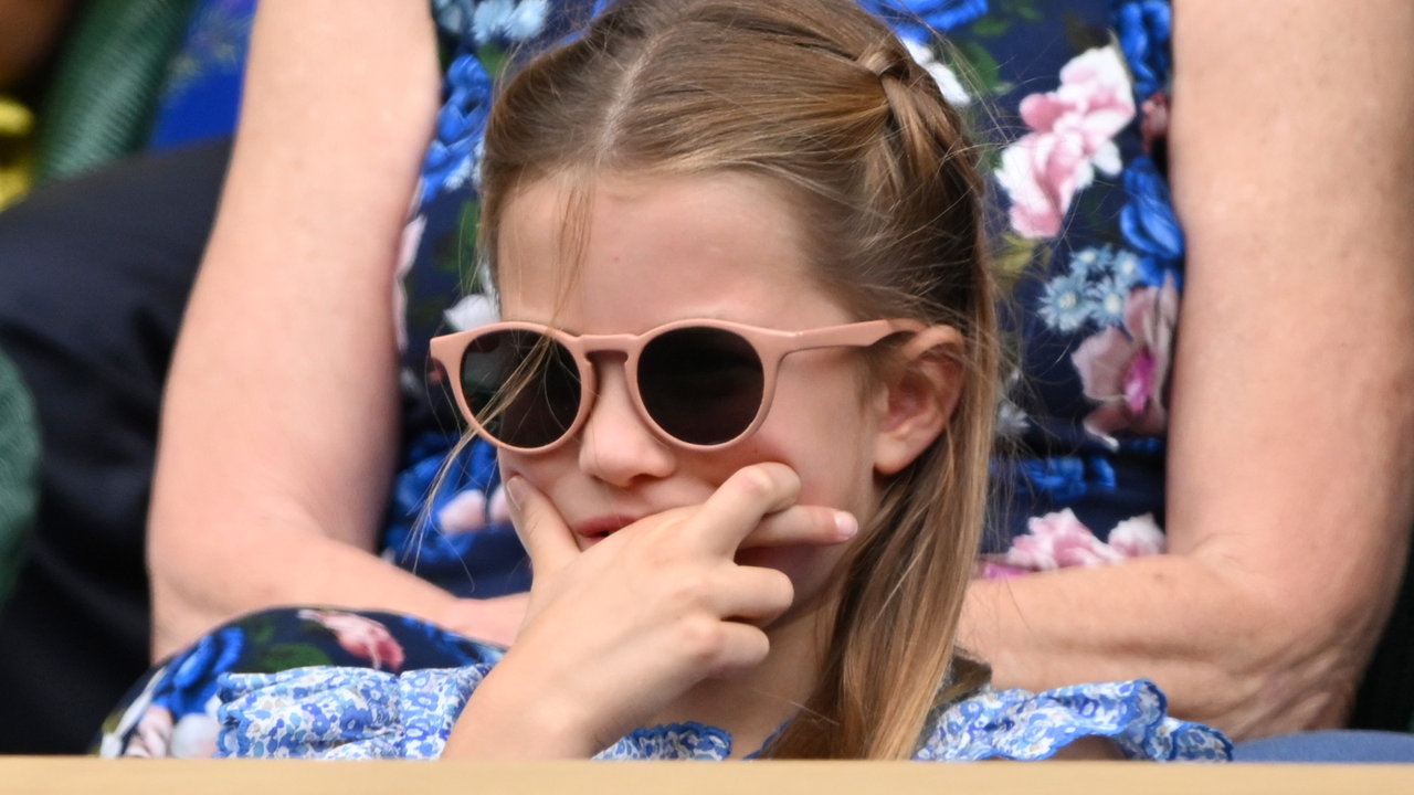 Princess Charlotte of Wales watches Carlos Alcaraz vs Novak Djokovic in the Wimbledon 2023 men&#039;s final