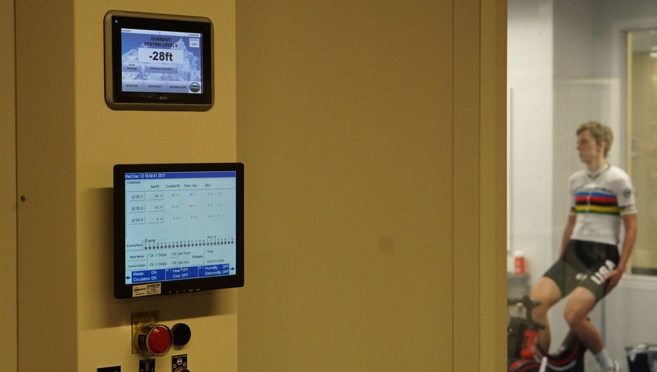 The OTC's altitude chamber can be set from 18,000ft down to sea level by removing nitrogen and adding oxygen