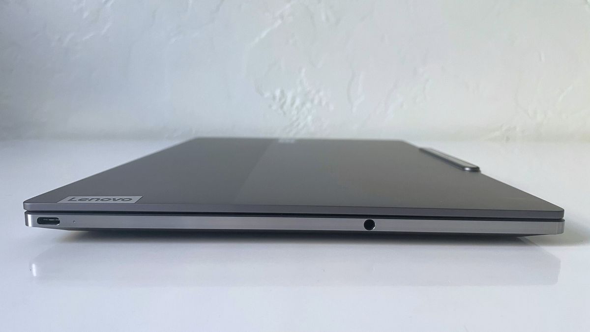 Close up of the ports on the left edge of the Lenovo ThinkBook 13x G4