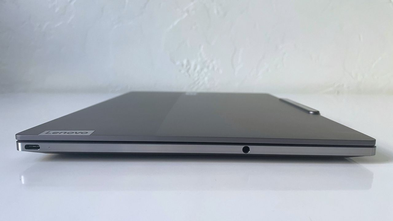 Close up of the ports on the left edge of the Lenovo ThinkBook 13x G4
