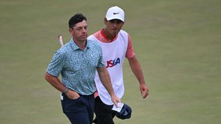 Rory McIlroy and caddie Harry Diamond in the third round of the 2023 US Open