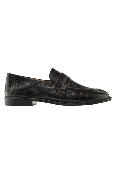 Massimo Dutti, Mock Croc Embossed Loafers
