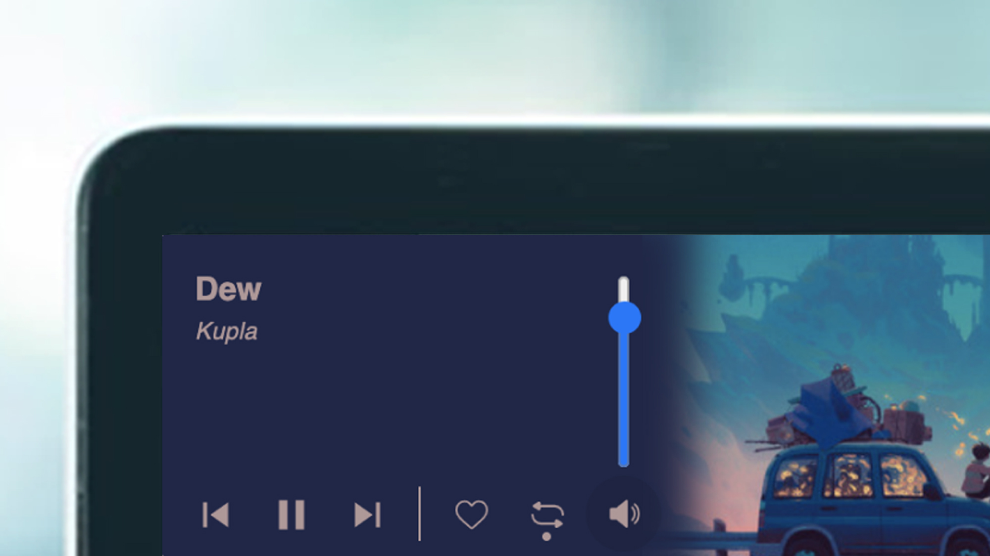 A laptop showing the TuneEase extension for Spotify