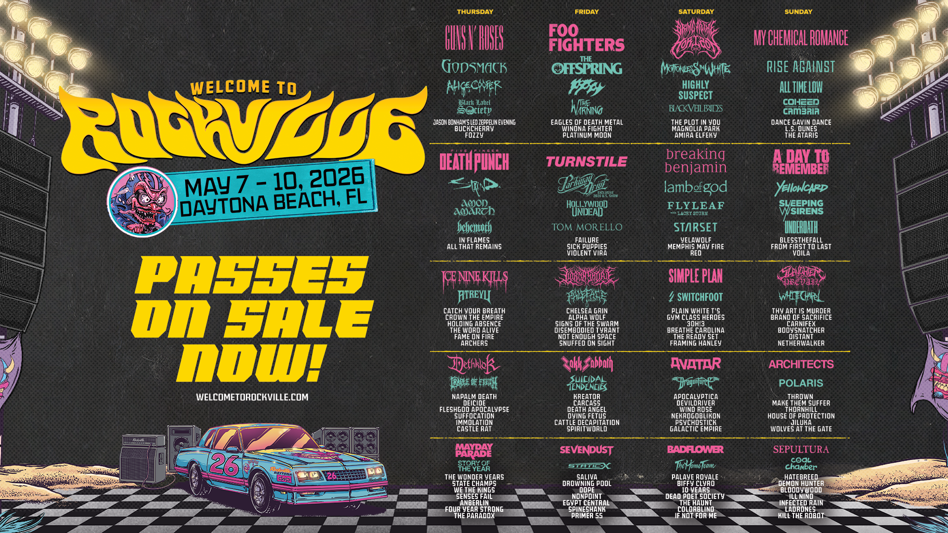 Packing one of the biggest lineups in history at one of the coolest places in the US, Welcome To Rockville 2026 is the destination festival for rock fans across the globe