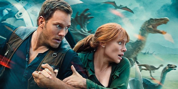 Chris Pratt and Bryce Dallas Howard in Jurassic World: Fallen Kingdom