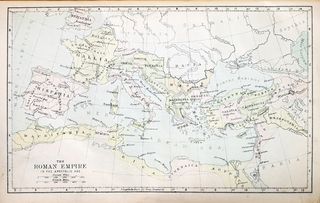 Map of the Roman Empire in the Apostolic age from a 19th-century Bible.