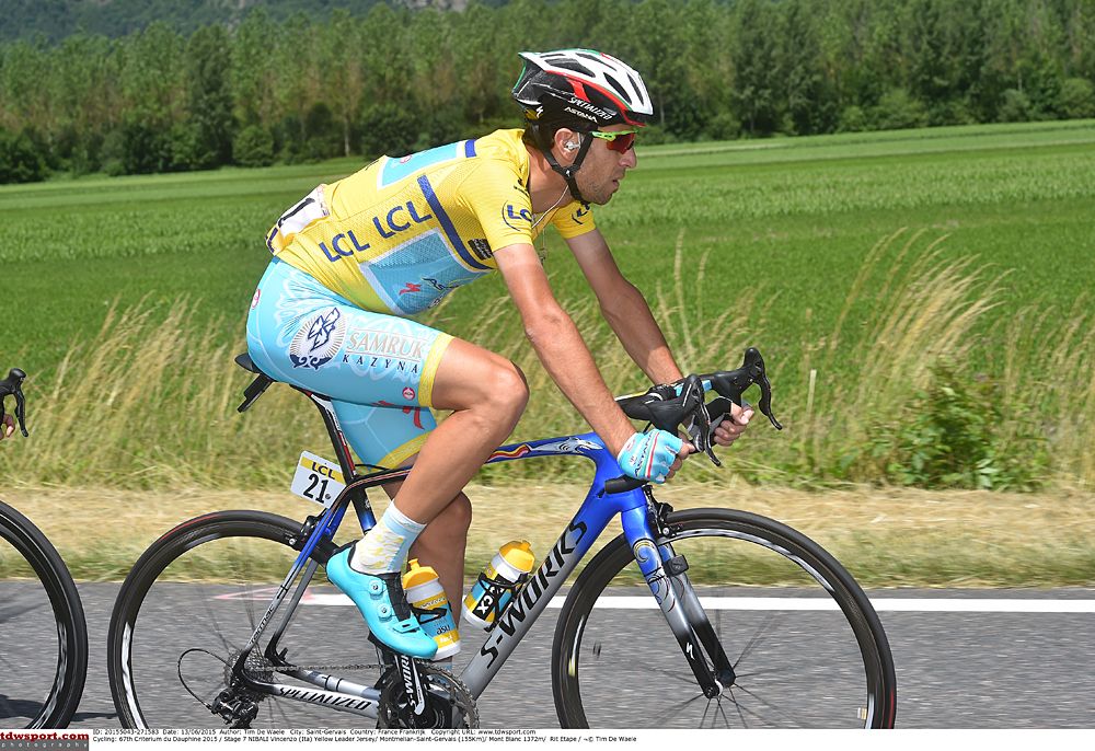 Vincenzo Nibali (Astana) led the overall race during stage 7