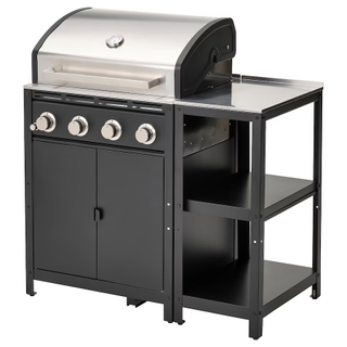 An outdoor grill kitchen unit