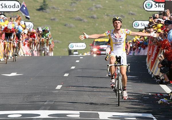 Riccardo Ricc&ograve; (Saunier Duval - Scott) was comfortably ahead in the final metres