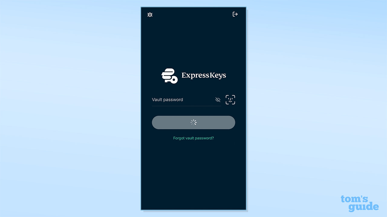 اسکرین شات ورود به موبایل ExpressKeys