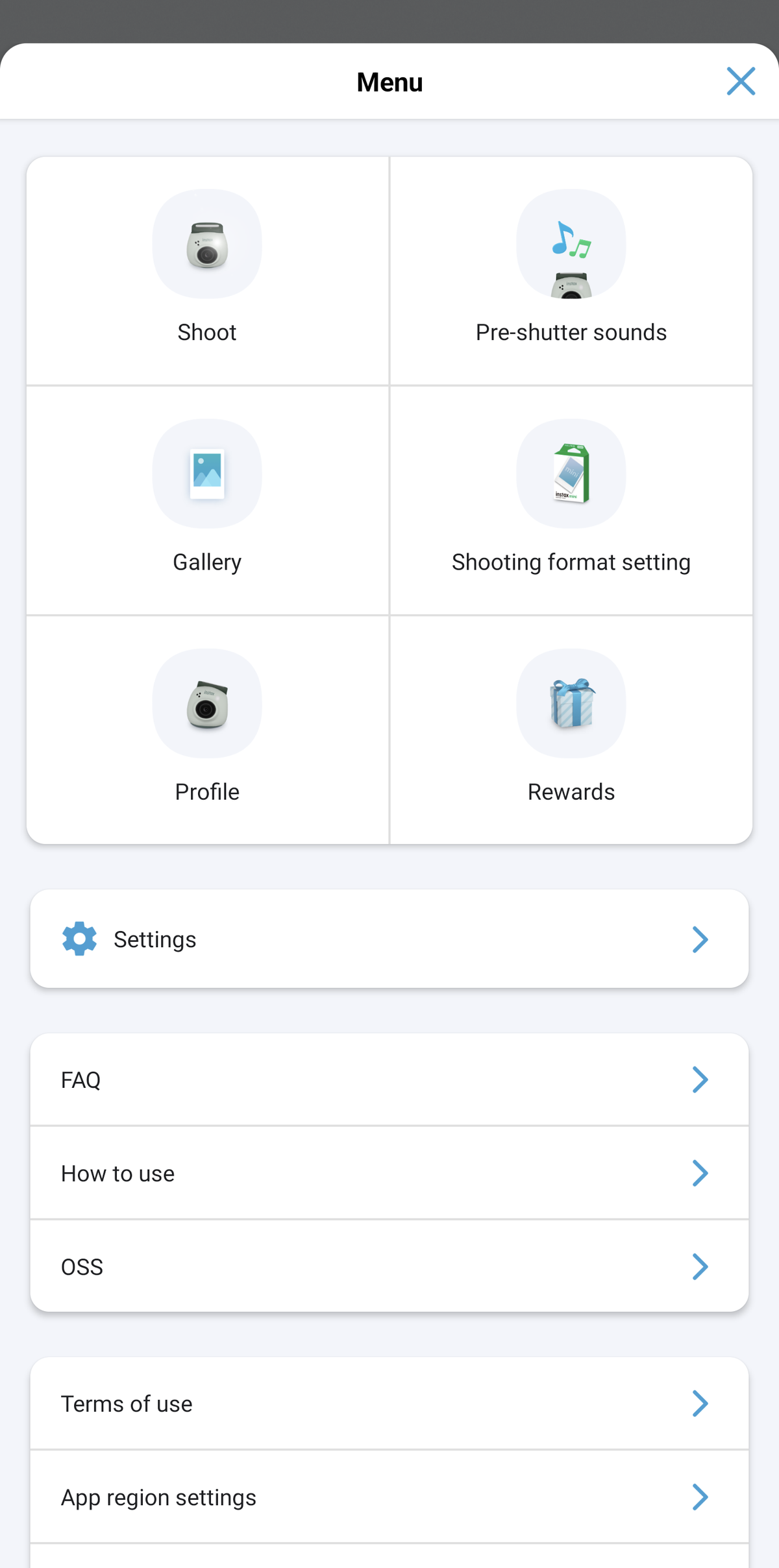 Instax Pal companion app screenshots