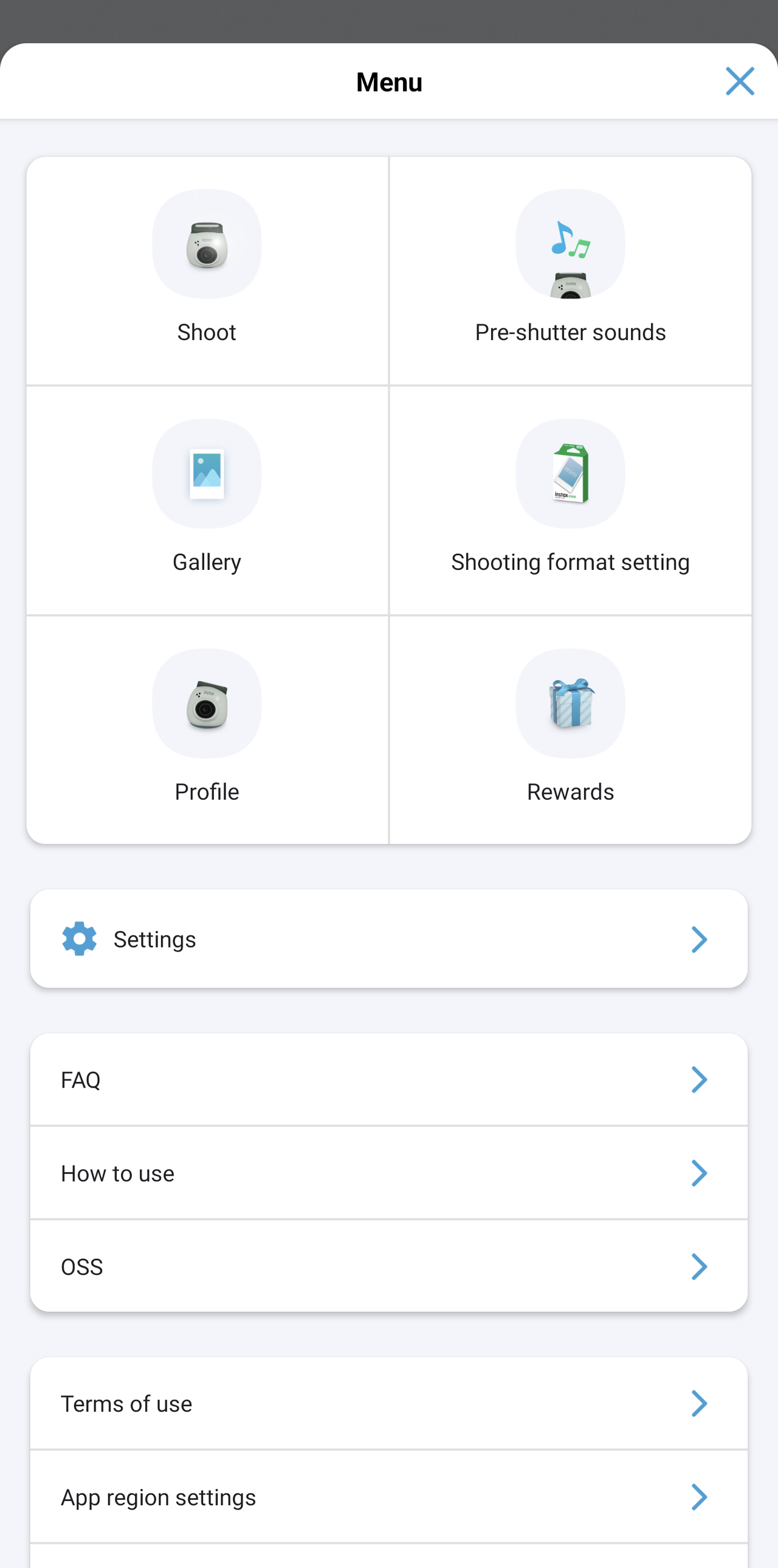 Instax Pal companion app screenshots