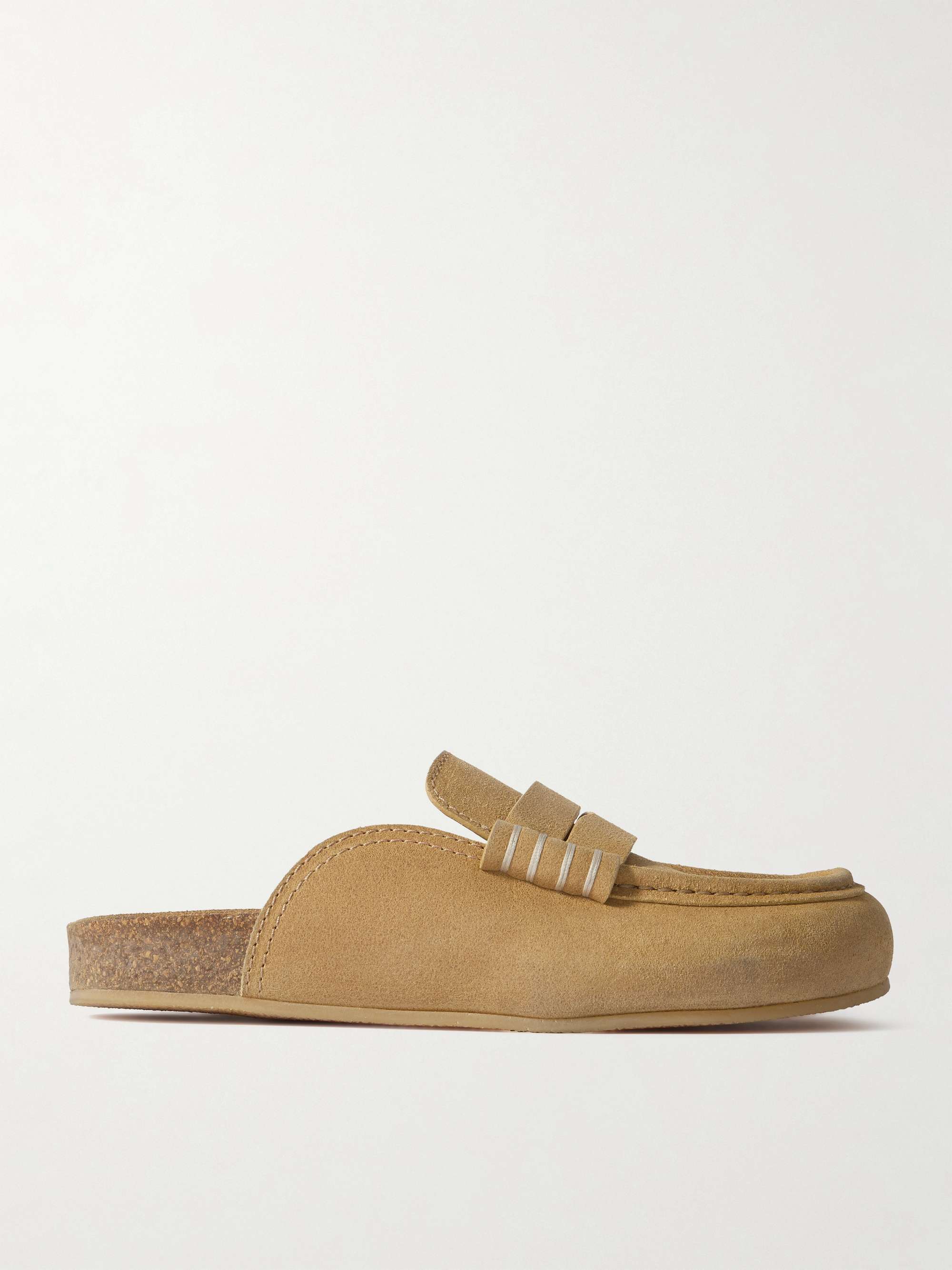 Stitch Suede Mules