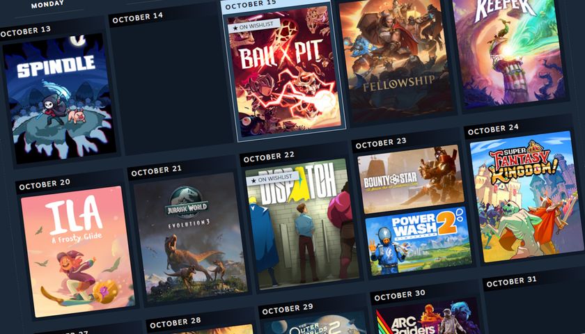 Steam Personal Calendar header view