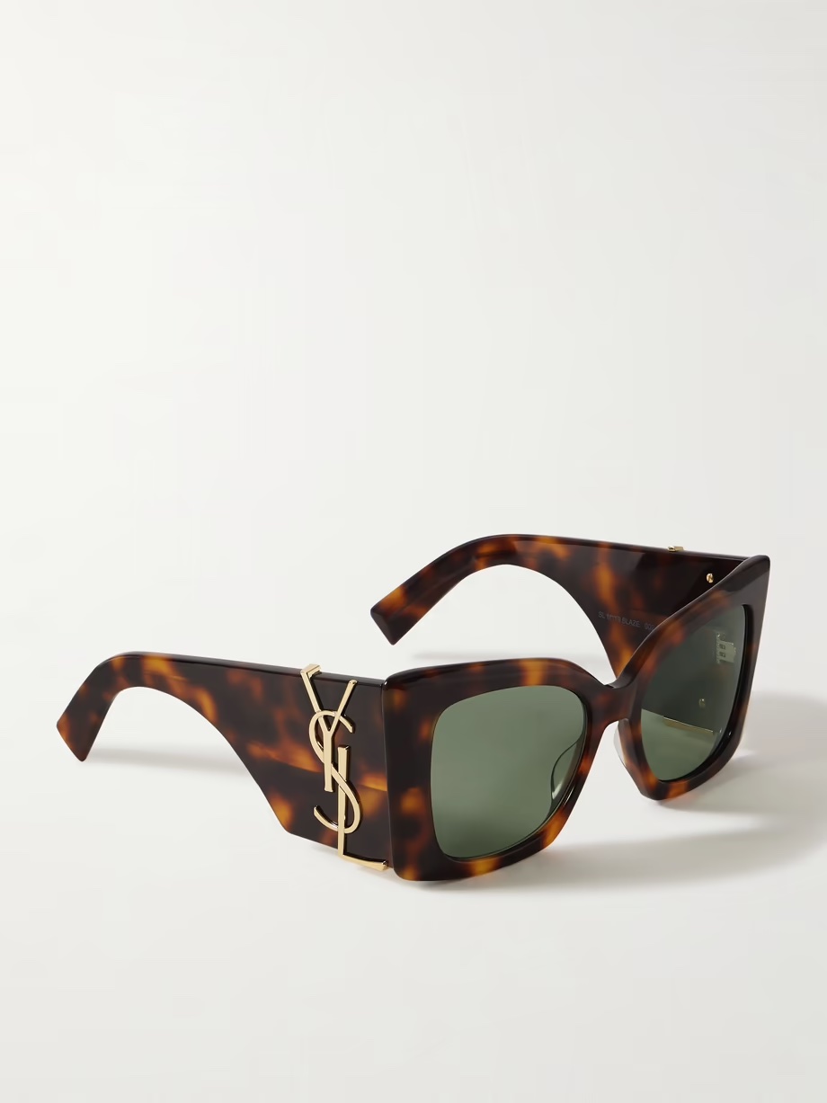 Blaze Oversized Cat-Eye Tortoiseshell Acetate Sunglasses