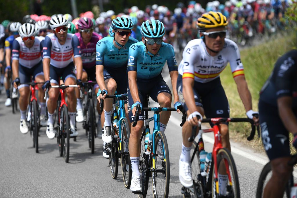 MONTALCINO ITALY MAY 19 Aleksander Vlasov of Russia and Team Astana Premier Tech during the 104th Giro dItalia 2021 Stage 12 a 162km stage from Perugia to Montalcino 554m girodiitalia UCIworldtour Giro on May 19 2021 in Montalcino Italy Photo by Tim de WaeleGetty Images