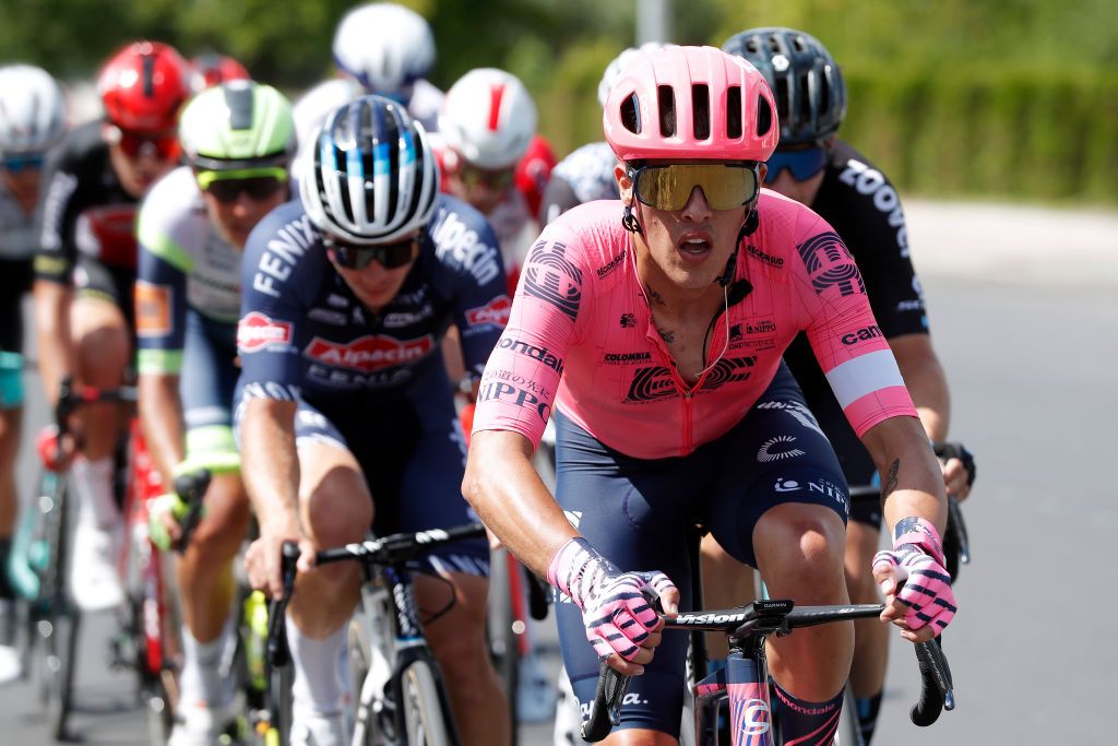 RZESZOW POLAND AUGUST 11 Daniel Arroyave Caas of Colombia and Team EF Education Nippo in the Breakaway during the 78th Tour de Pologne 2021 Stage 3 a 226km stage from Sanok to Rzeszw TourdePologne TDP2021 UCIWT on August 11 2021 in Rzeszow Poland Photo by Bas CzerwinskiGetty Images