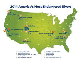 Endangered rivers in America