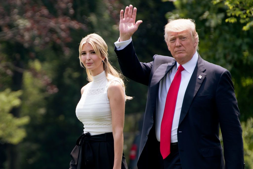 Ivanka Trump and President Trump.