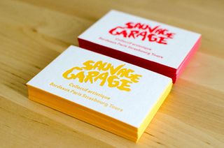 Sauvage Garage letterpress business cards
