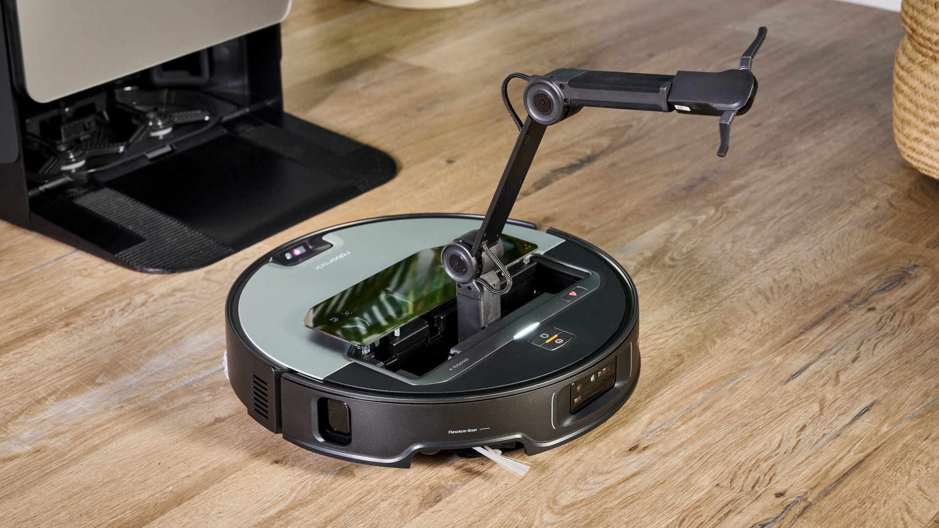 Roborock Saros Z70 robot vacuum with arm out