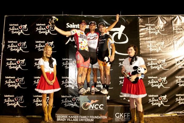 The men's podium in Tulsa day two: Brad Huff, Luis Amaran and Ken Hanson