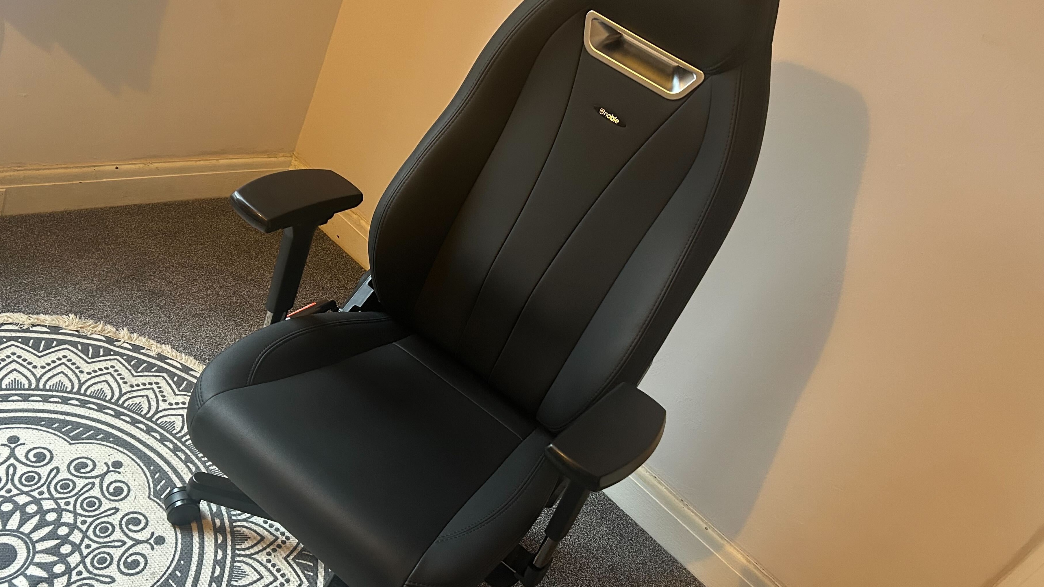 A black leather Noblechairs Legend