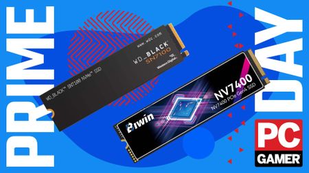 SanDisk and BiWin SSDs on a Prime Day background