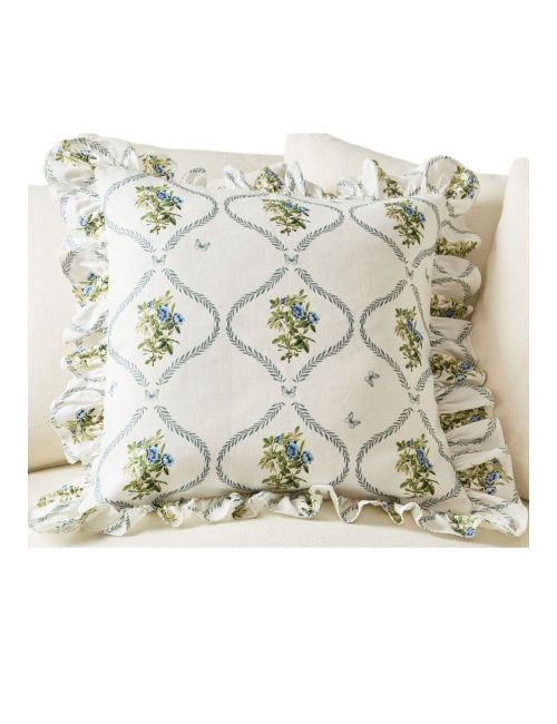 Nybg Butterfly Garden Ruffle Pillow Cover
