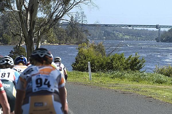 Riders made their way towards the Batman Bridge which crosses the Tamar River near Deviot before leaving West Tamar and riding into the East Tamar region.
