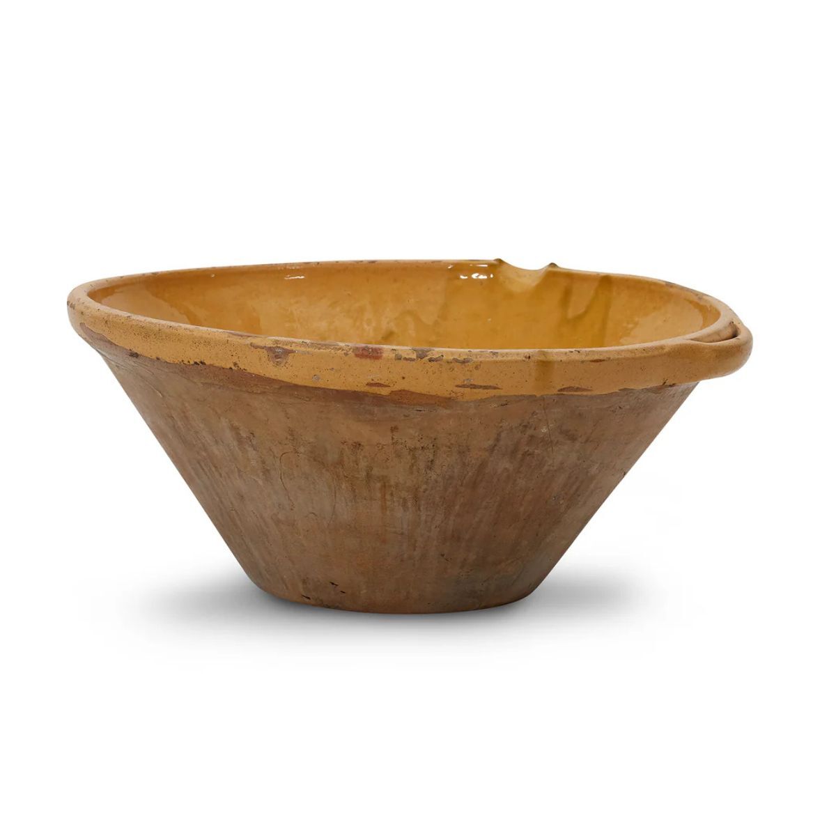  Antique French Glazed Terracotta Confit Bowl