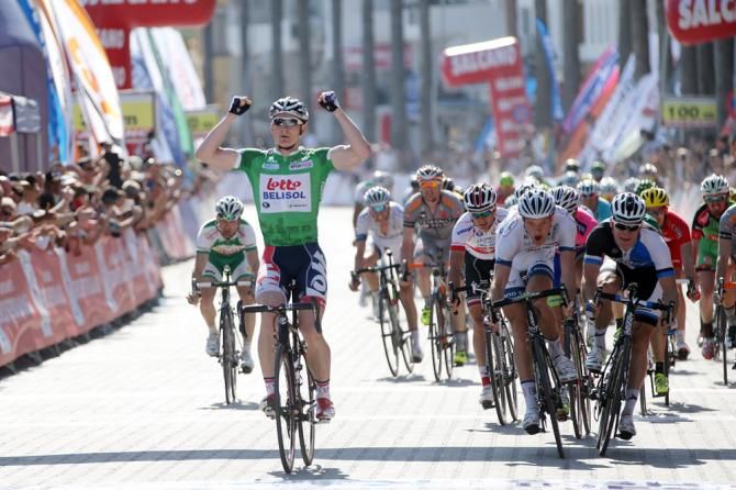 Andr&eacute; Greipel, in the points classification leader's jersey, adds another Tour of Turkey stage win to his palmares.