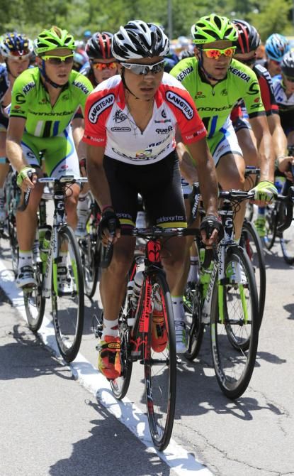 Darwin Atapuma (Colombia) wore the points jersey during stage 2 at the Tour of Poland